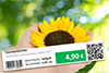 QR-Code: Regaletiketten mit Internetverbindung (Blume)