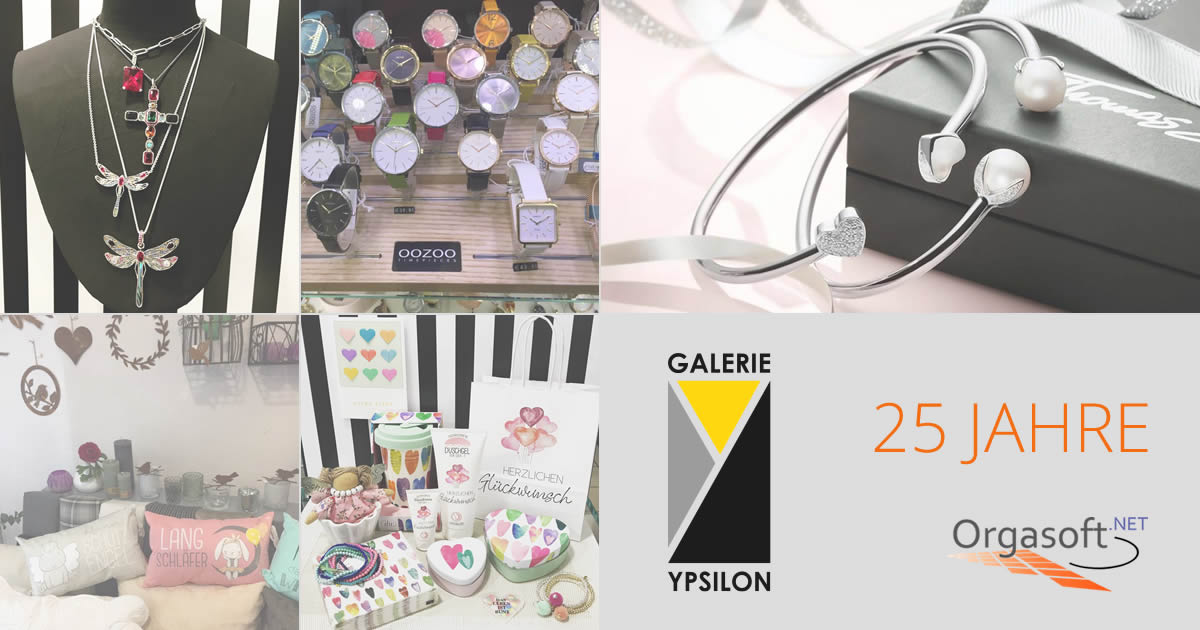 Galerie Ypsilon nutzt das Warenwirtschaftssystem Orgasoft.NET