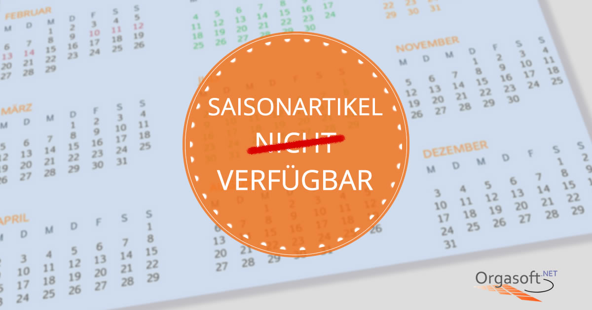 Saison Anpassungen Bestellungen Warenwirtschaftssystem Orgasoft.NET