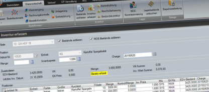 Warenwirtschaftssystem Orgasoft.NET Chargenverwaltung