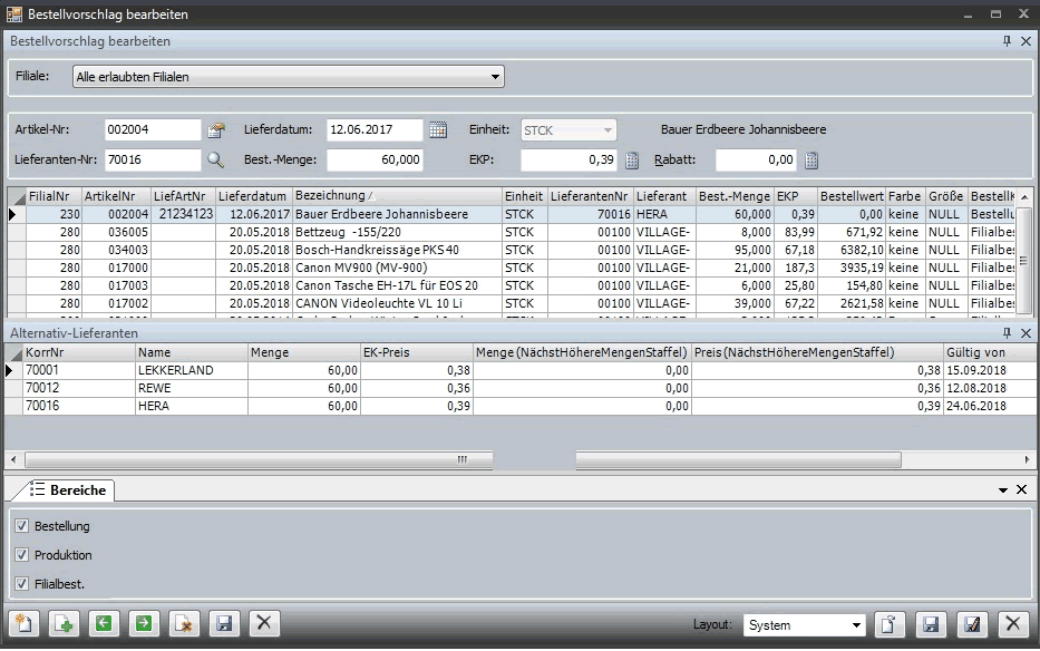 bestellvorschlag warenwirtschaftssystem