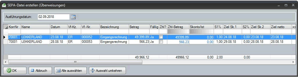 op sepa ueberweisung